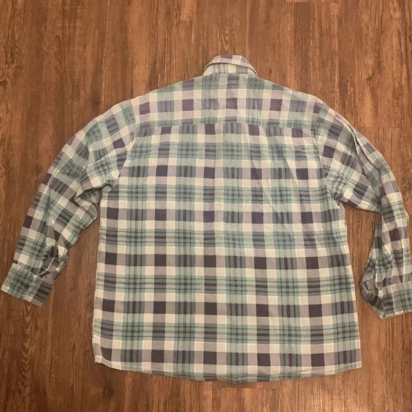 Men’s Workwear Flannel Button Down Shirt Plaid XL Comfort Outfitter New - Picture 2 of 9